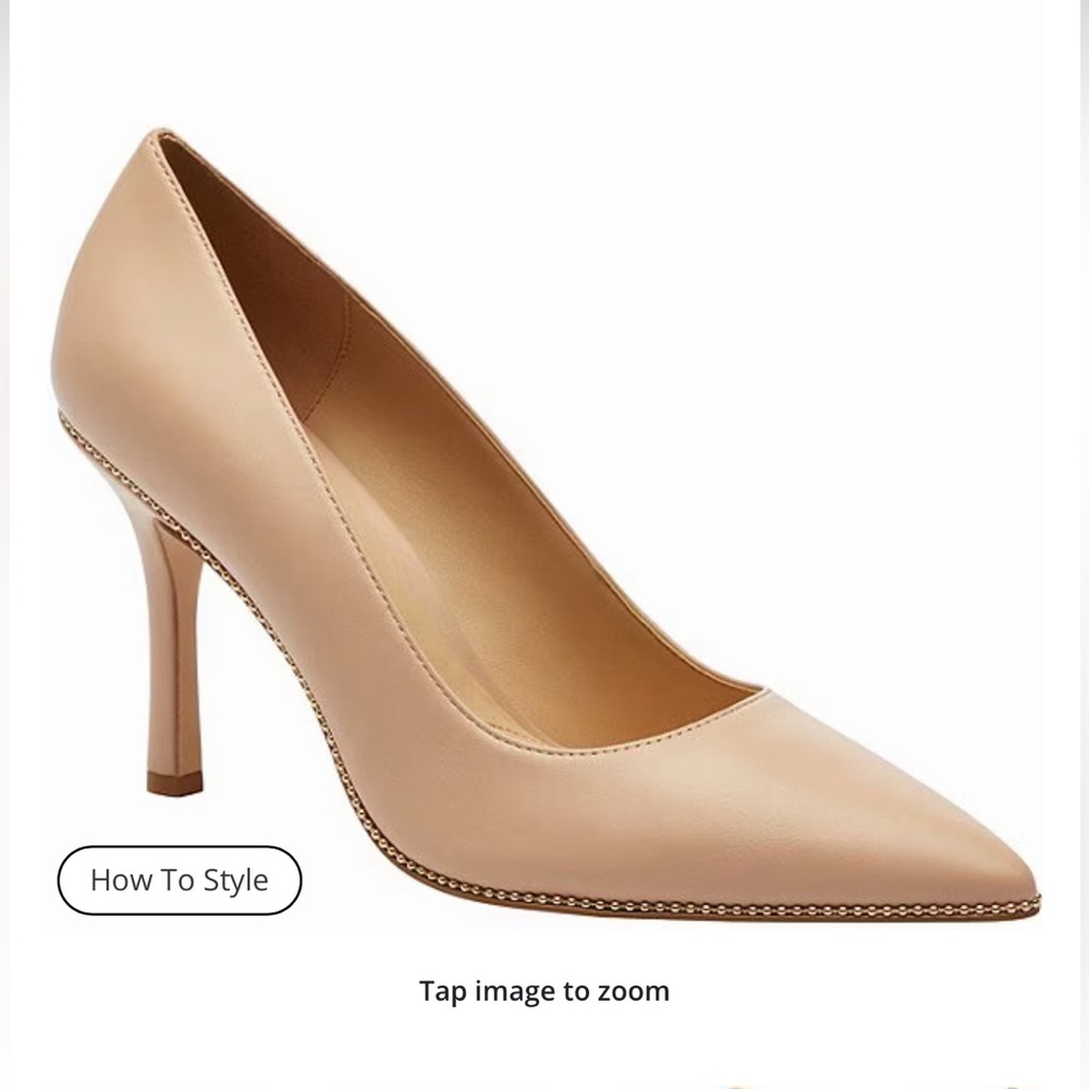 Coach Leather Studded pumps